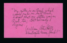 William Peter Blatty signed quote PSA Authenticated 