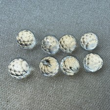 Vintage Round Crystal 1.5” Ball Glass Round Faceted Chandelier Prism lot of 8 picture
