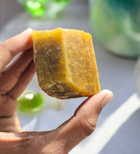274g Natural Heliodor Beryl Rough-Untreated Crystal Mineral Specimen From India picture