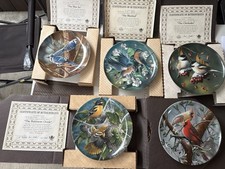 Edwin M Knowles Birds of Your Garden Plates 1-5 Kevin Daniel COA Boxes Set picture