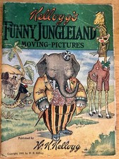 Kellogg's Funny Jungleland Moving Pix Book - c. 1909 - All Moving Pages Intact. picture