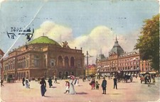 Copenhagen Denmark Royal Theatre Magasin du Nord Postcard 1911 Posted picture