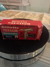 Vintage 1957 Gillette Tech Razor in Original Box -Gift of the American Red Cross picture