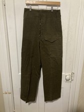 VTG 1954 Canadian Army Pants 30x28 Battle Dress Trousers Wool Serge Military Men picture