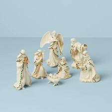 Lenox Fine China HOLIDAY Christmas Miniature Nativity Scene - 7 Piece - N/O picture