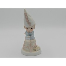 Precious Moments Nobodys Perfect Boy Dunce Cap Figurine 1982 Enesco E-9268 Blue picture