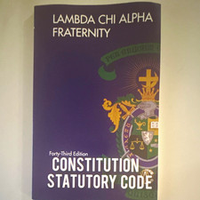 Lambda Chi Alpha Fraternity Constitution & Statutory Code 43rd Edition picture