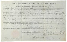 Jan 5, 1831 President Andrew Jackson Signed Land Grant Document 15.5x10 PSA/DNA picture