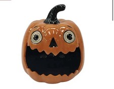 Ashland Michaels Pumpkin Head Ceramic Candy Bowl Vintage Spirits Collection picture