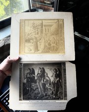 2 Antique 19th C. Fratelli Alinari Photos Botticini Gozzoli Cleveland Art School picture