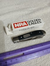 NRA Golden Eagles Folding pocket Knife 2 Blades New In Box  picture