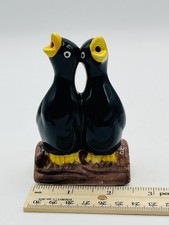 Two Black Birds On A Log Double Pie Bird Vent picture