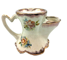 Vintage  shaving Floral Scuttle Mug made out of Porcelain 5.25
