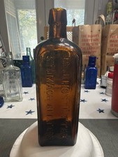 DR.J.HOSTETTER'S STOMACH BITTERS BOTTLE-AMBER-L & W-1870s picture