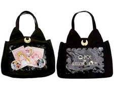 Sailor Moon Q-Pot Cafe Japan 2017 Luna Biscuit Ita Bag + 2 Badges (Brand New) picture