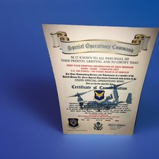 U.S.A.F. / 352ND SPECIAL OPERATIONS WING - CERTIFICATE OF COMMENDATION picture