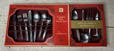 54pc Vintage MCM NOS Stanley Roberts Stainless Flatware Set Box Service For 8 picture