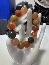 15mm Natural rabbit hair Bead Bracelet Reiki Crystal Quartz Healing Decorate picture