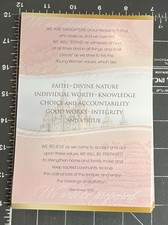 Jesus LDS Church Mormon Young Women’s YW Youth Theme Values Classes Symbols Card picture