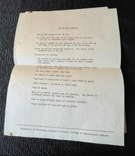 How To Mat Picture Directions 1950s UW-Wisconsin College Agriculture 1950s picture