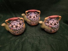 Ceramic Teapot Salt & Pepper Shakers & Toothpick Holder Perfect Tiny Teapots picture
