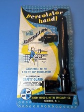 1950's Replacement Coffee Percolator HANDLE Wood Aluminum USA NOS Newark NJ vtg picture