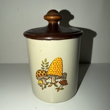 Vintage 1970's West Bend Mushroom Aluminum Kitchen Containers Canister 6.5 inch  picture