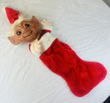 VTG 24” Original NORFIN Collectible TROLL Christmas Stocking 1970s Plush Smithy picture