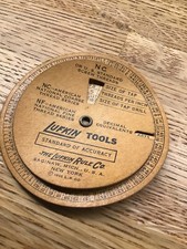 1935 Lufkin Tools Screw Thread Calculator, Circular Slide Rule - LL4.42 picture