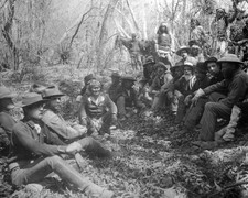 C.S. Fly 1886 Geronimo & General Crook Surrender Photo Apache Indian History picture