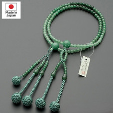 Prayer Beads Japanese Juzu Nichiren Sect Indian Jade w/Box for Her Kyoto Made picture