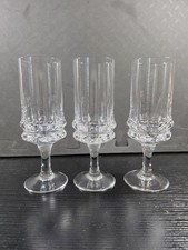 Rosenthal Holdfast Crystal Fluted Champagne Glasses Set of 3 Germany 7.75