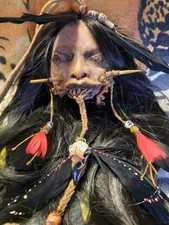 MUSEUM QUALITY SHRUNKEN HEAD REPLICA, WITCH TALISMAN , HAUNTED, HOODOO, VOODOO picture