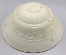 Vintage Frosted Floral Glass, 3 Chain Hole Ceiling Light Fixture Shade, 10 1/2” picture