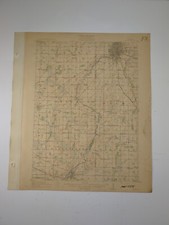 1912 Lansing Quadrangle MI Michigan USGS Topographic Original Map 20x17 RARE picture