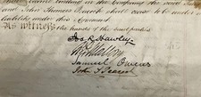 1878 Signed Naval Patent: Gen. Joseph Hawley & William Mallory picture