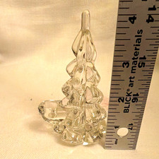 Vintage Clear Glass Christmas Candle holder picture