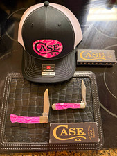 Custom Case Rosewater Cheetah Cub and Axe Handle with matching hat. picture