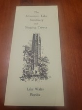 Lake Wales Florida Singing Tower Brochure Vintage picture