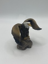 Vintage Resin American Bald Eagle Bird USA Figurine Trinket Decor picture