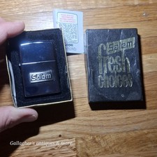 Vintage Salem Fresh Choices Zippo Lighter 1991 Advertising Emblem With Box picture
