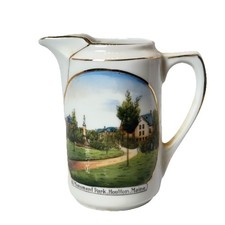 HOULTON MAINE ME Antique MONUMENT PARK Souvenir TRINKET CREAMER picture