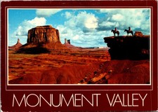 Monument Valley Arizona Great Cliffs Changing Formations Scenic Vintage Postcard picture