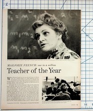 1960s Teacher of the Year Marjorie French Article Valvoline Motor Oil Ad picture