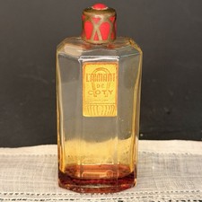 Vintage 20s-30s French L'Aimant de Coty Perfume Bottle, Art Deco Enamel Cap picture