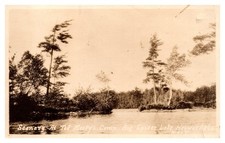 RPPC Scene At Ted Moody's Camp Big Spider Lake Hayward WI C1930s Postcard AG12 picture