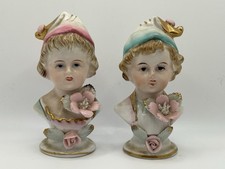 Vintage Ucugco Victorian Man And Woman Bust Salt And Pepper Shaker picture