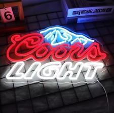 Coors Light LED Neon Sign for Bedroom Wall Decor Bar Pub light Budweiser Modelo picture