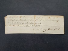 1837 antique MARRIAGE INTENTION new durham nh PINKHAM RANDELL doc handwritten picture