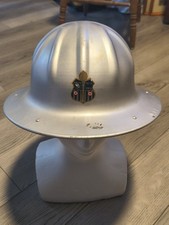 Vintage B.F. McDonald Co. Union Oil Aluminum Hard Hat W/ Leather Liner 217714 picture